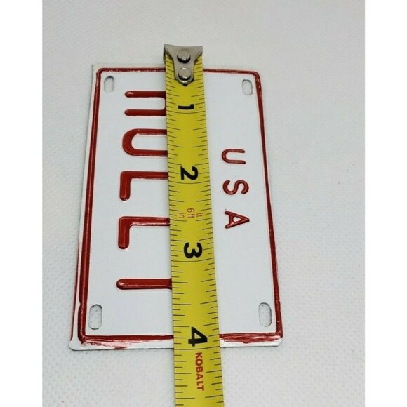 Holly Personalized Mini License Plate – Red & White Collectible Bike Tag - Picture 9 of 9